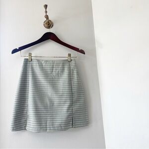 Brandy Melville / John Galt Mint Plaid Mini Skirt
